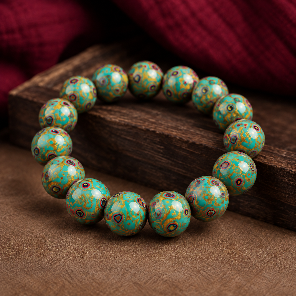 Natural Daqi Lacquer Bead Bracelet – Crafted from Lacquer Tree Sap | Ancient Chinese Heritage