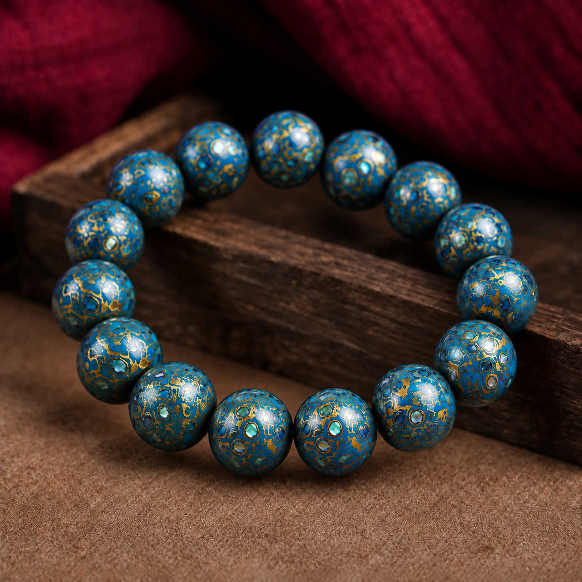 Natural Daqi Lacquer Bead Bracelet – Crafted from Lacquer Tree Sap | Ancient Chinese Heritage