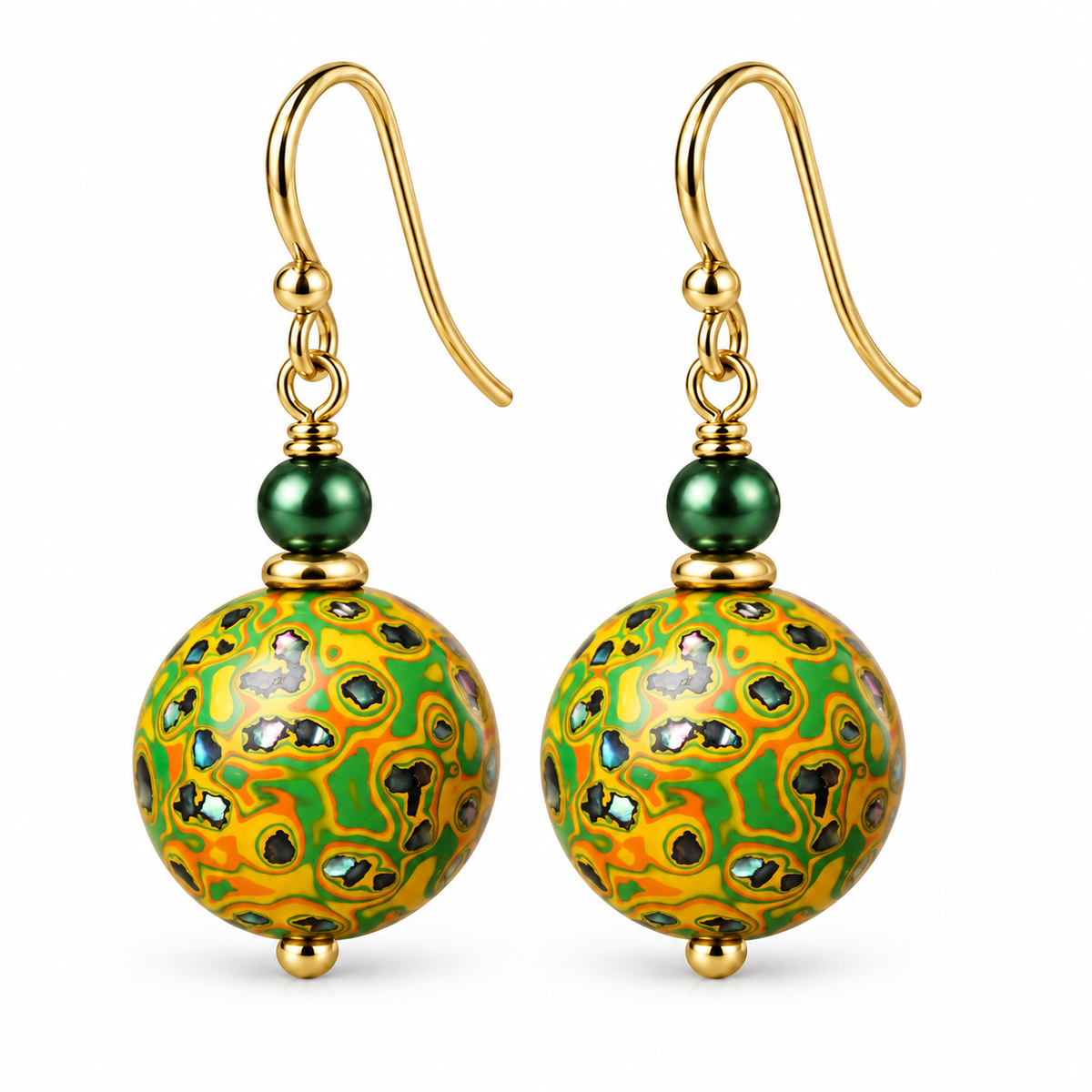 Natural Daqi Lacquer Bead Earrings – Crafted from Lacquer Tree Sap | Ancient Chinese Heritage
