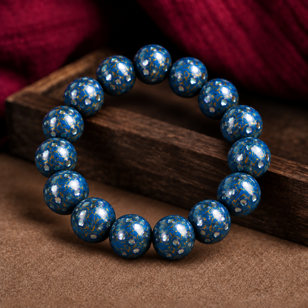 Natural Daqi Lacquer Bead Bracelet – Crafted from Lacquer Tree Sap | Ancient Chinese Heritage