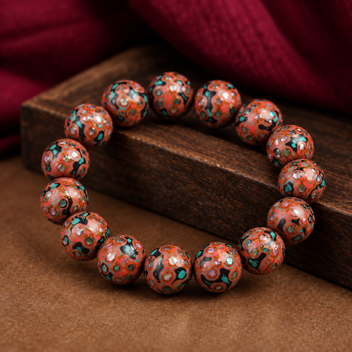 Natural Daqi Lacquer Bead Bracelet – Crafted from Lacquer Tree Sap | Ancient Chinese Heritage