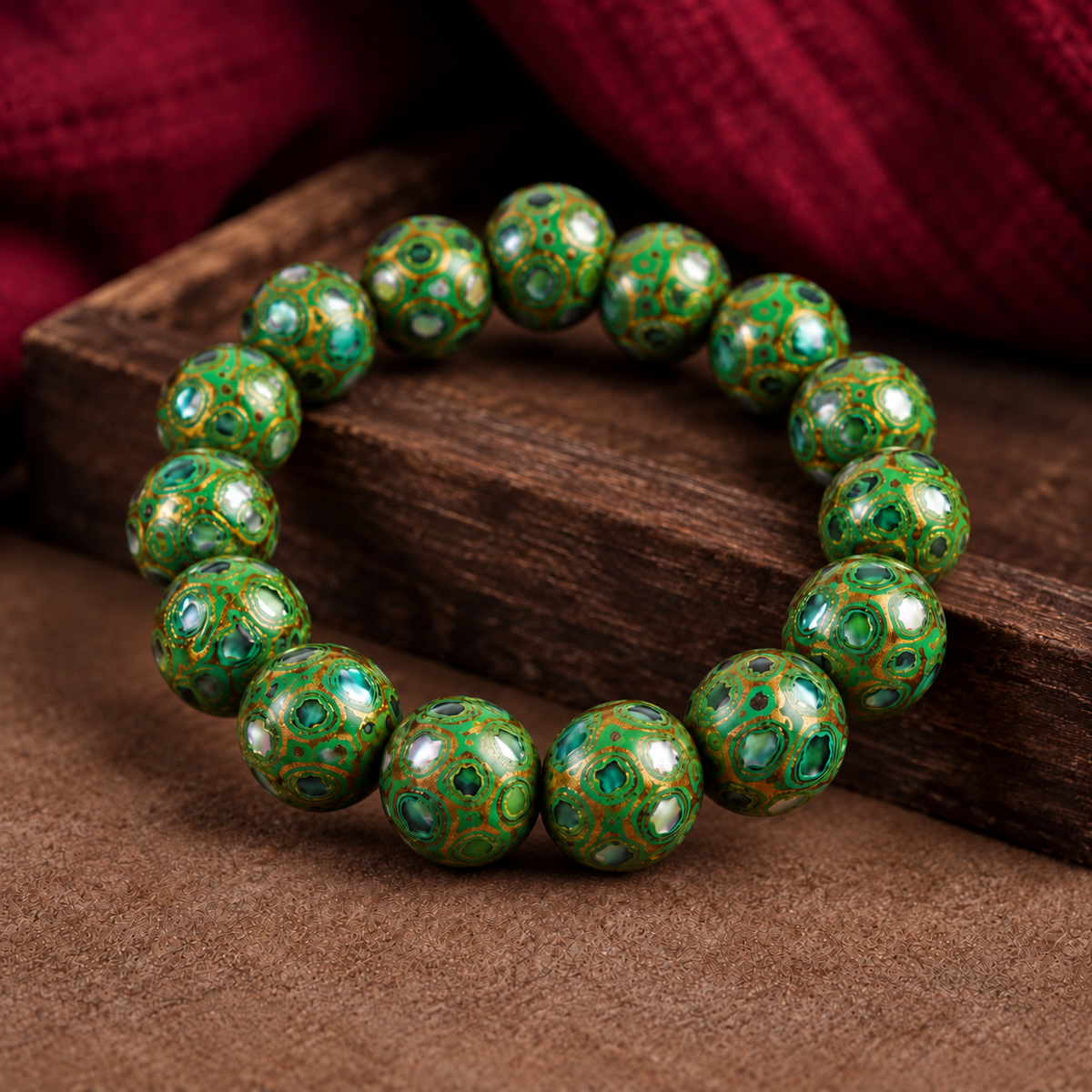 Natural Daqi Lacquer Bead Bracelet – Crafted from Lacquer Tree Sap | Ancient Chinese Heritage