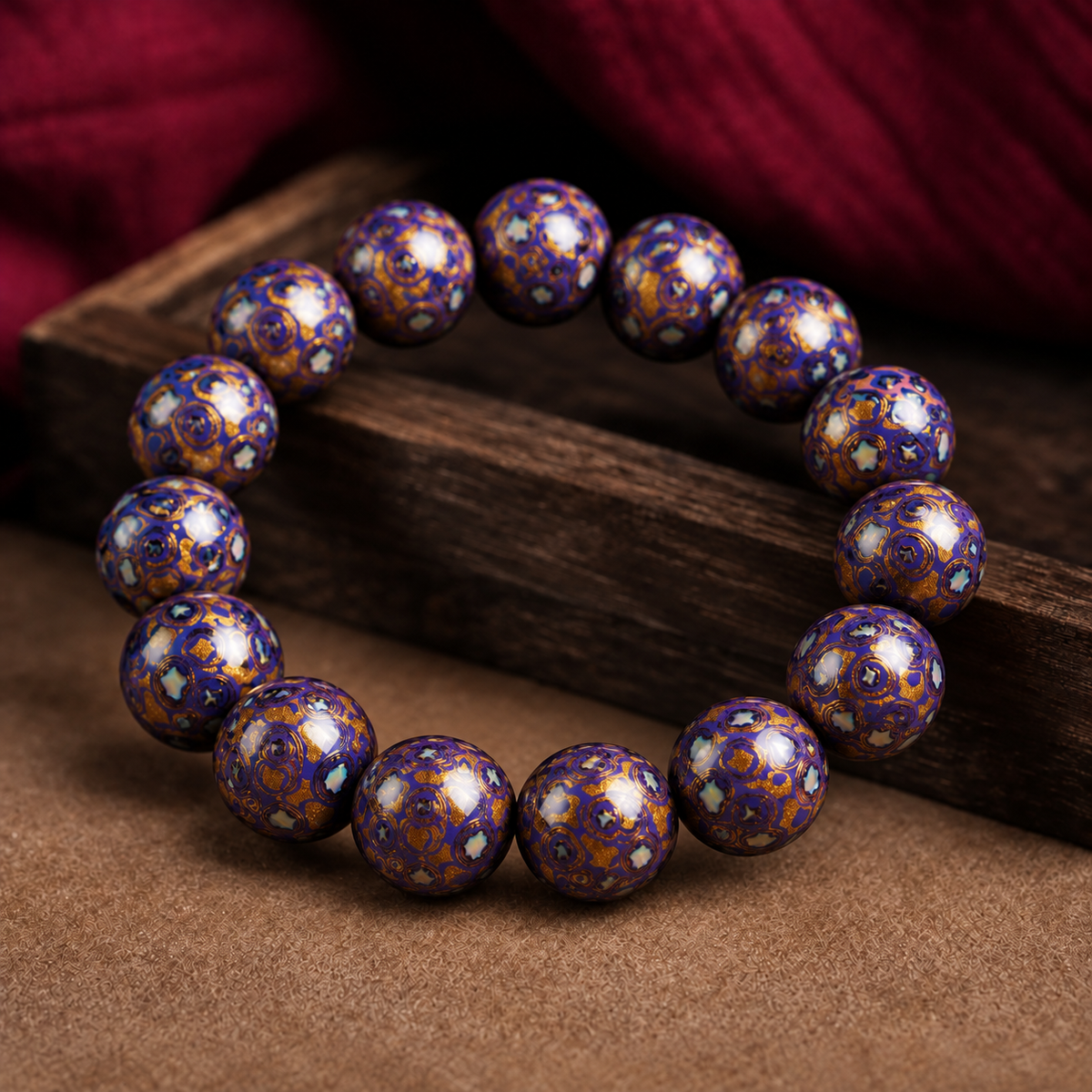 Natural Daqi Lacquer Bead Bracelet – Crafted from Lacquer Tree Sap | Ancient Chinese Heritage