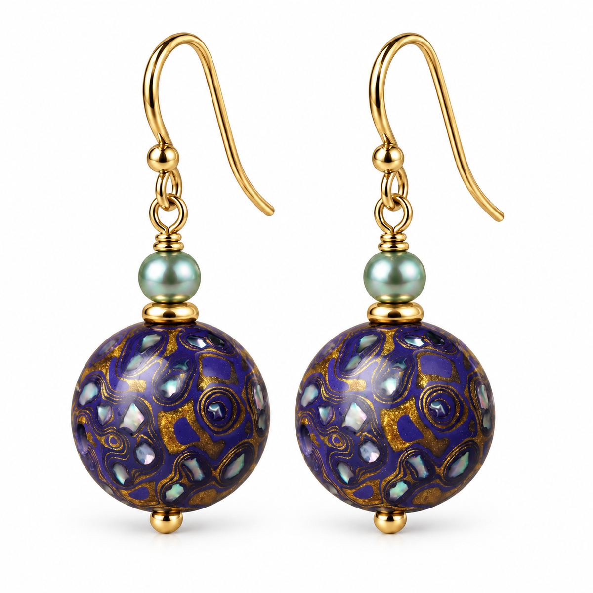 Natural Daqi Lacquer Bead Earrings – Crafted from Lacquer Tree Sap | Ancient Chinese Heritage