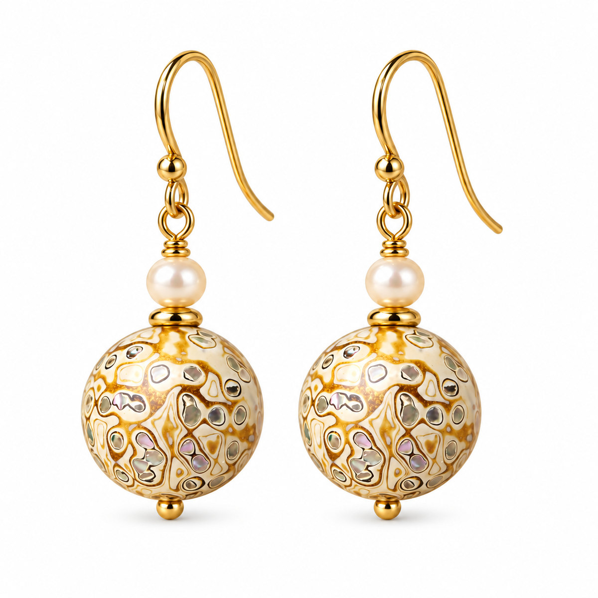 Natural Daqi Lacquer Bead Earrings – Crafted from Lacquer Tree Sap | Ancient Chinese Heritage