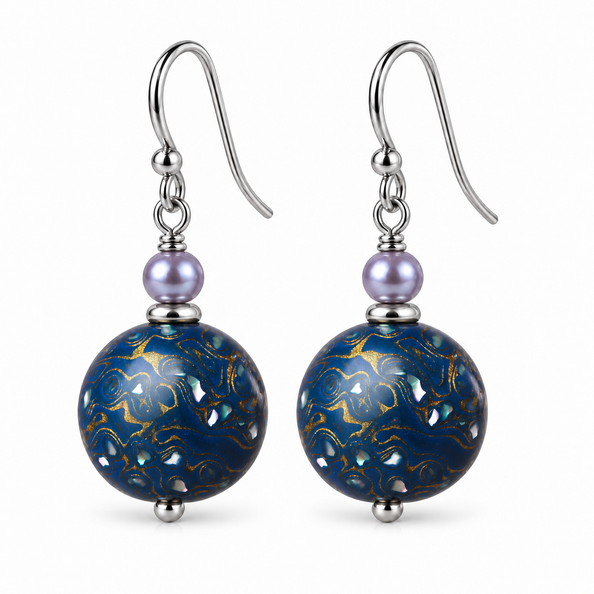Natural Daqi Lacquer Bead Earrings – Crafted from Lacquer Tree Sap | Ancient Chinese Heritage