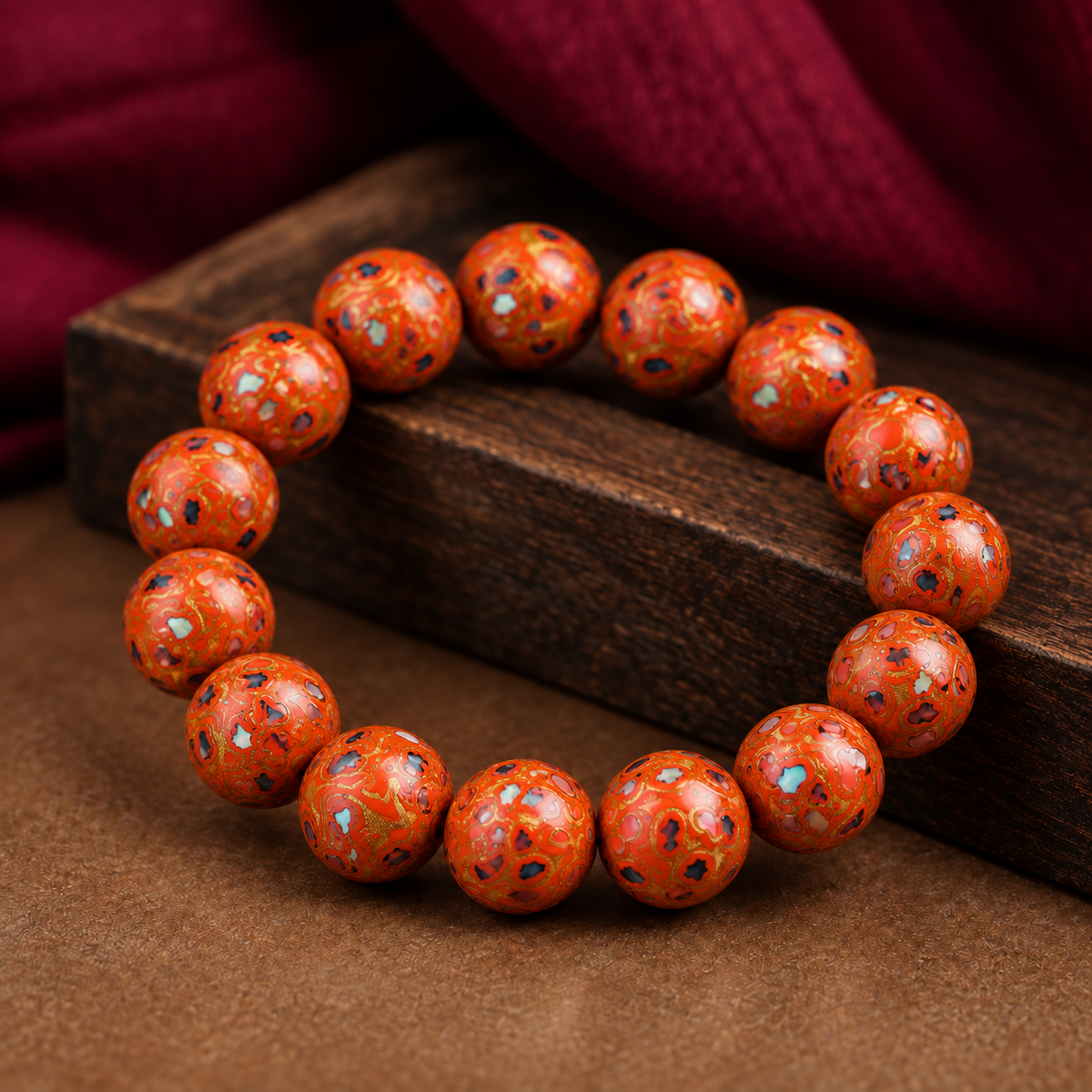 Natural Daqi Lacquer Bead Bracelet – Crafted from Lacquer Tree Sap | Ancient Chinese Heritage