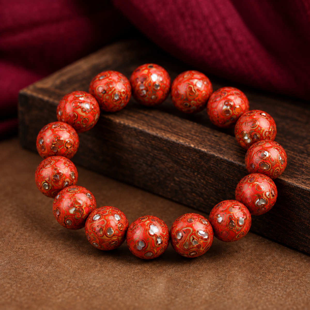 Natural Daqi Lacquer Bead Bracelet – Crafted from Lacquer Tree Sap | Ancient Chinese Heritage