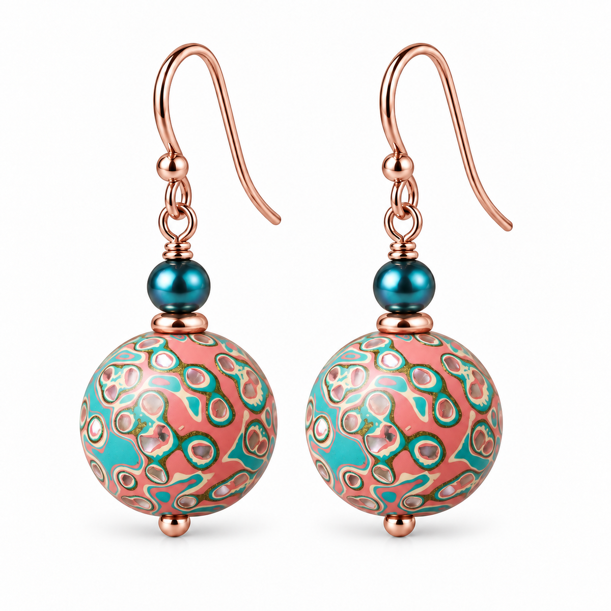 Natural Daqi Lacquer Bead Earrings – Crafted from Lacquer Tree Sap | Ancient Chinese Heritage