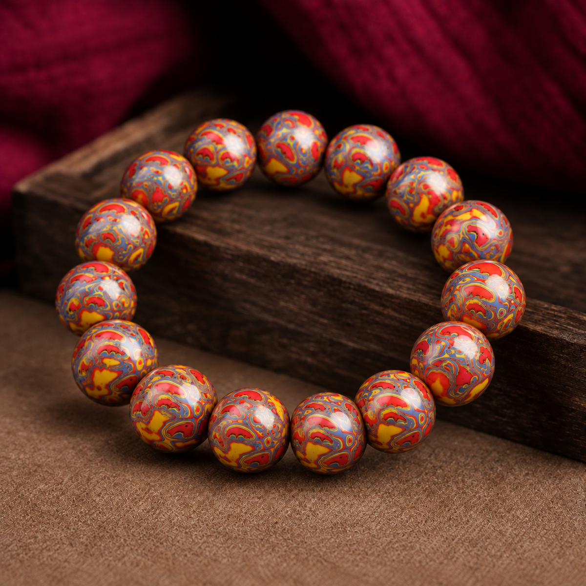 Natural Daqi Lacquer Bead Bracelet – Crafted from Lacquer Tree Sap | Ancient Chinese Heritage