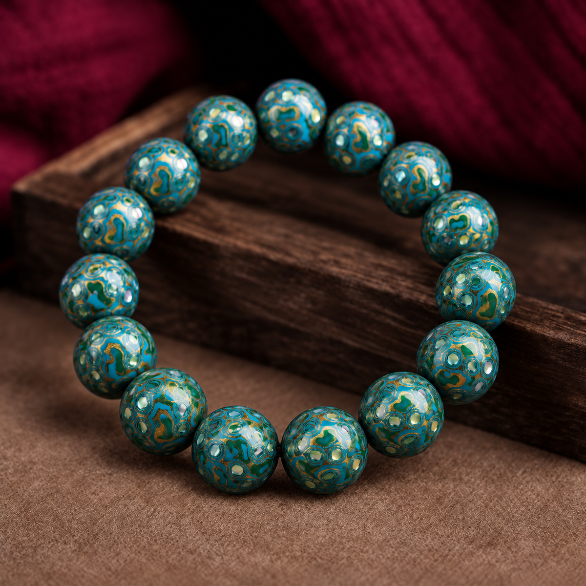 Natural Daqi Lacquer Bead Bracelet – Crafted from Lacquer Tree Sap | Ancient Chinese Heritage