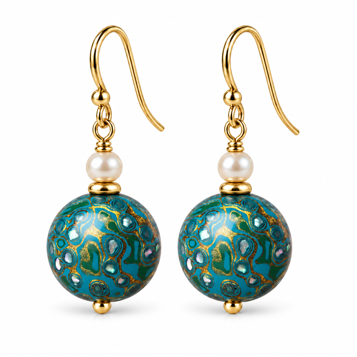 Natural Daqi Lacquer Bead Earrings – Crafted from Lacquer Tree Sap | Ancient Chinese Heritage